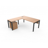 mesa de escritório com gaveteiro preço Penha